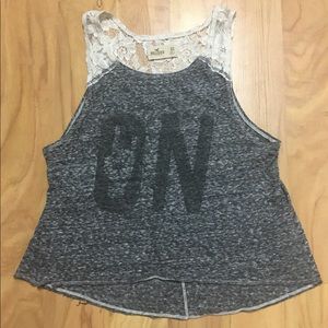 Women’s Hollister Grey Graphic Tank Top XS
